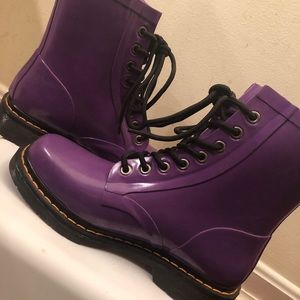 Dr Marten purple rain boot